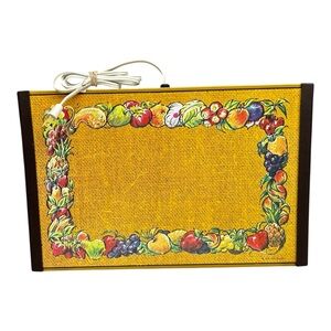 Vintage Warm-O-Tray Food Warming Tray Fruit Print Mid Century Kitchen Decor